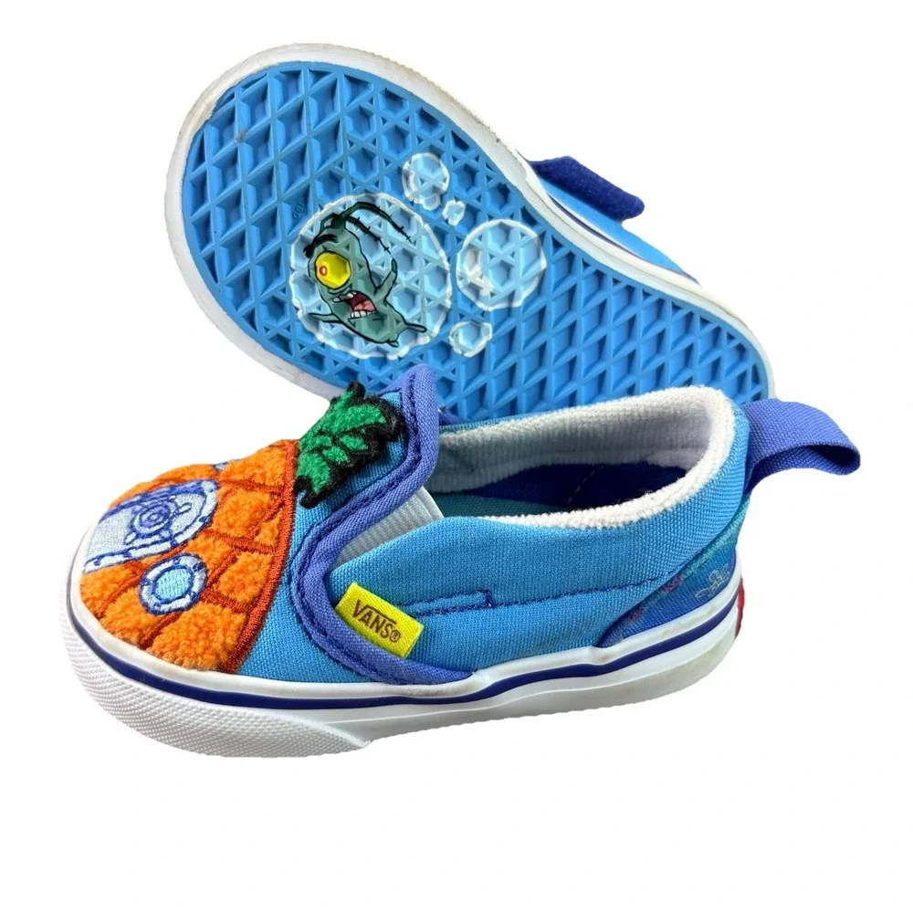 Vans X SpongeBob Infant/Toddler Shoes Size 4.5, Color: Multi-Color